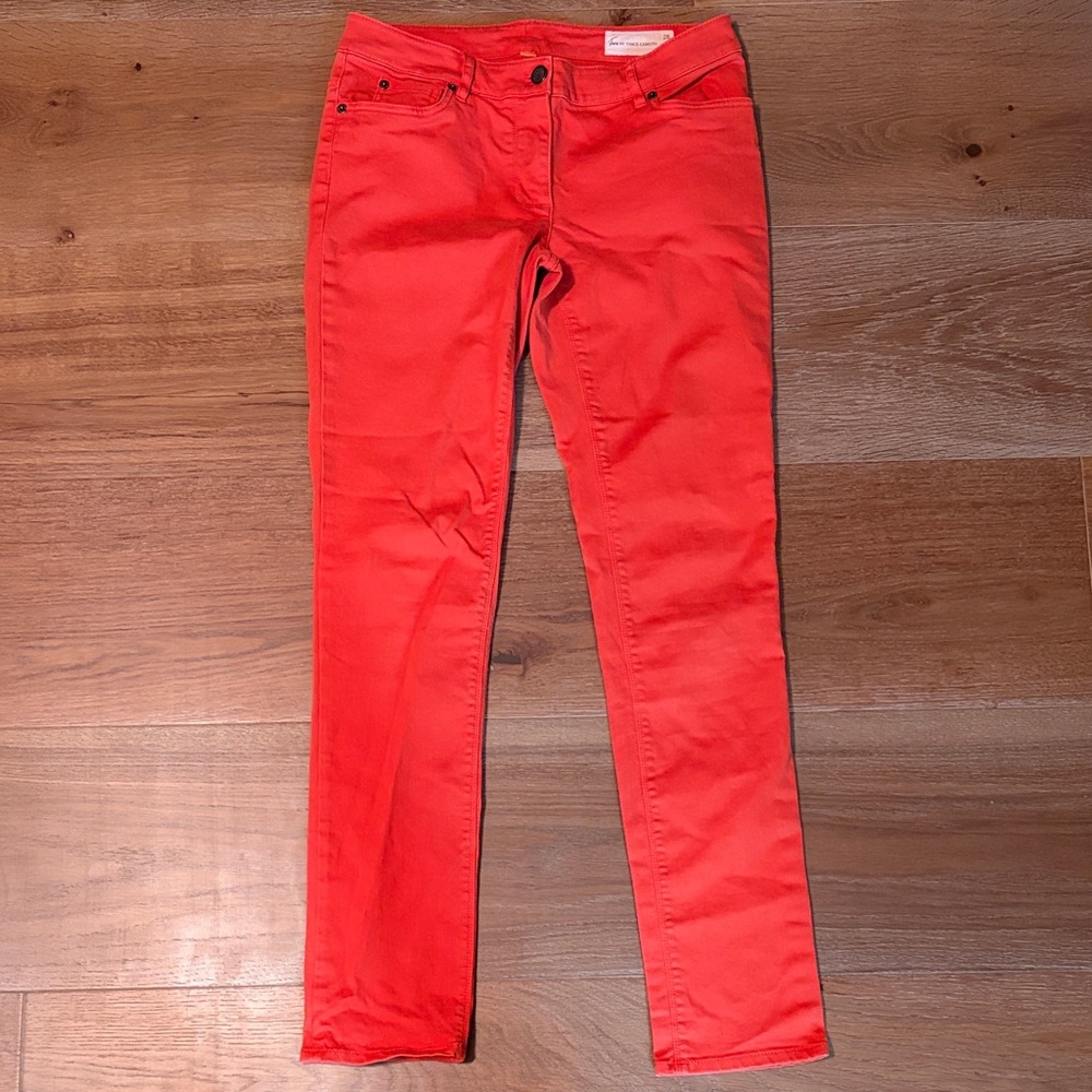 TWO by Vince Camuto Bright Orange  Skinny Jeans, size 28